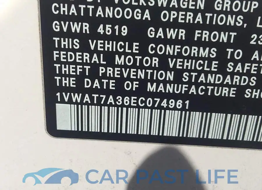 1VWAT7A36EC074961# 9