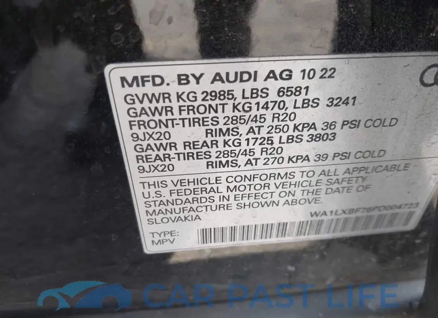 WA1LXBF76PD004723# 9
