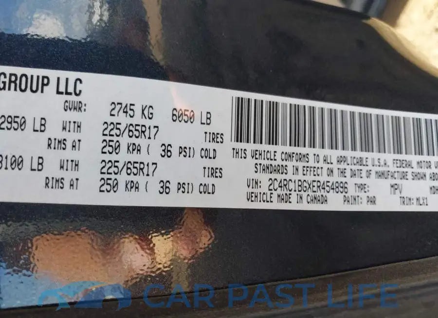2C4RC1BGXER454896# 9