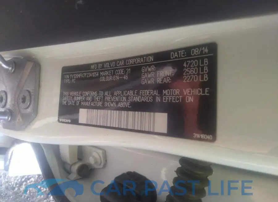 YV126MFK7F2341054# 9