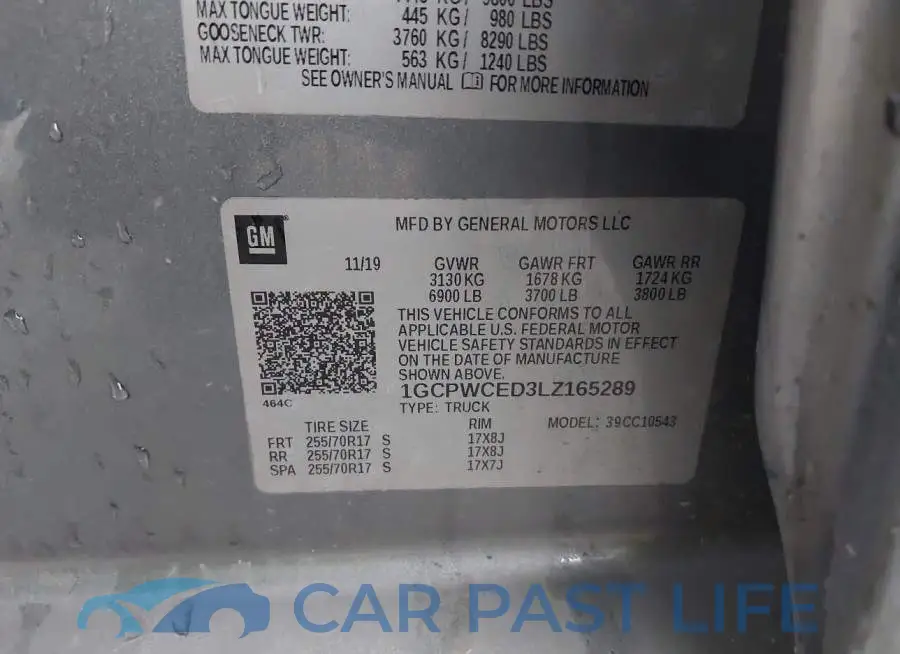 1GCPWCED3LZ165289# 9