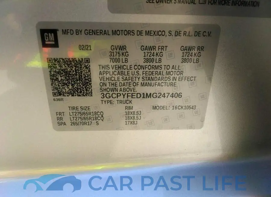 3GCPYFED1MG247406# 9