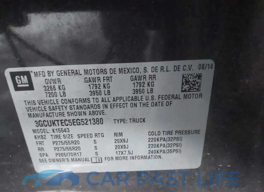 3GCUKTEC5EG521380# 9
