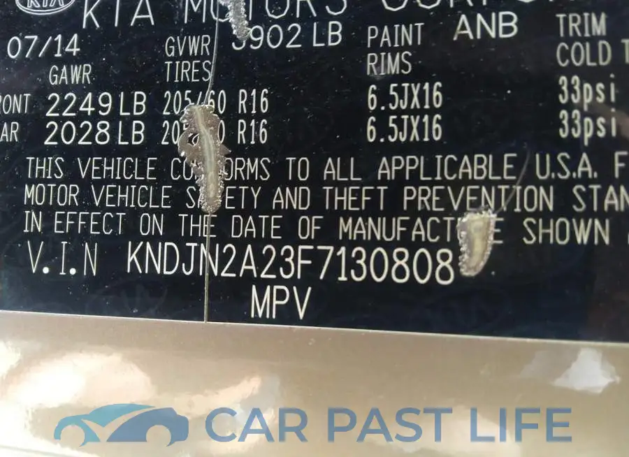KNDJN2A23F7130808# 9