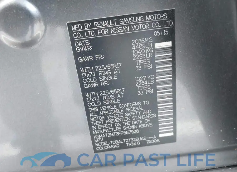 KNMAT2MT3FP567928# 9
