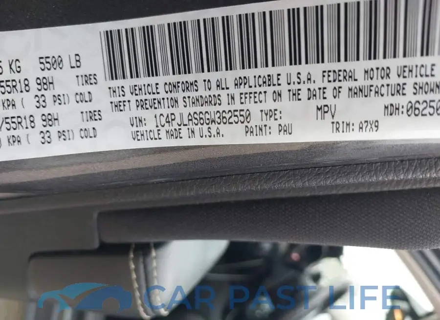1C4PJLAS6GW362550# 9