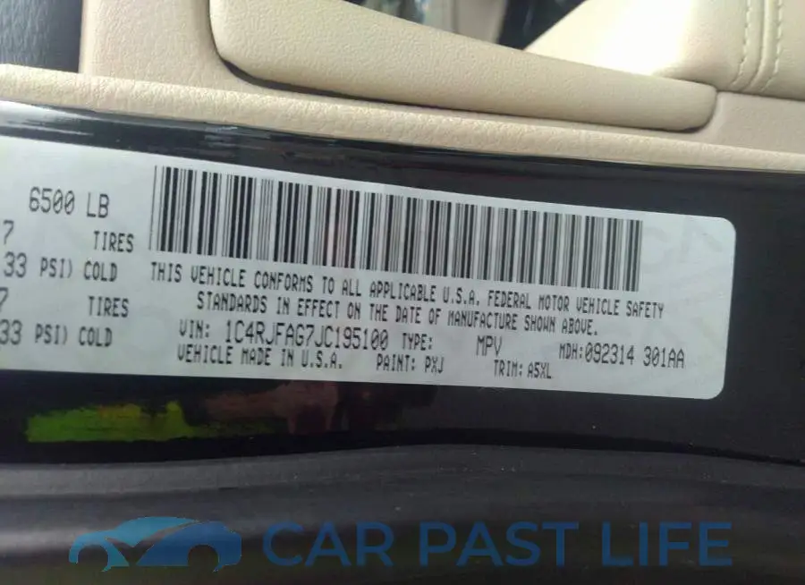 1C4RJFAG7JC195100# 9