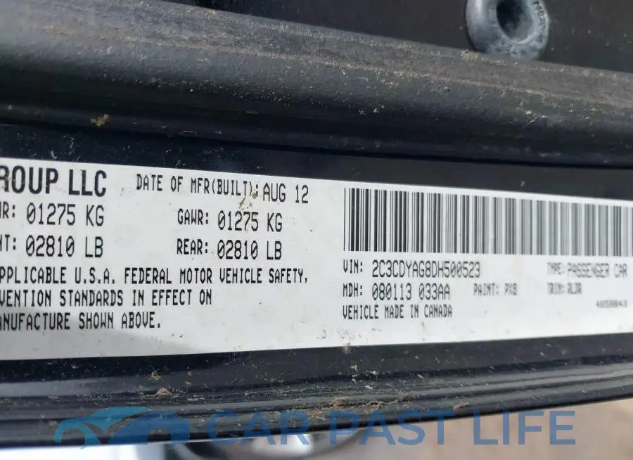 2C3CDYAG8DH500523# 9