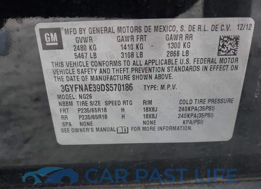 3GYFNAE39DS570186# 9
