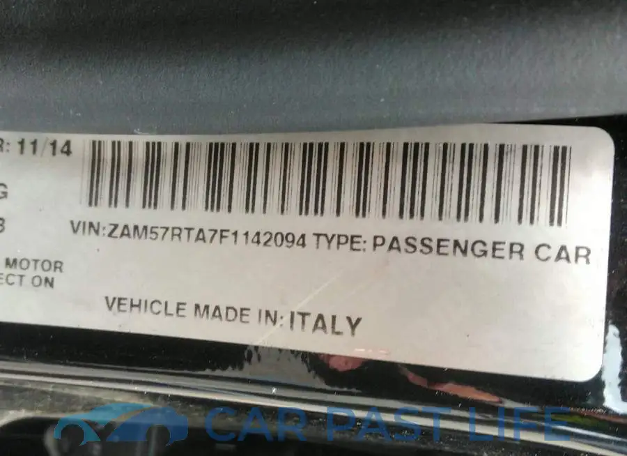 ZAM57RTA7F1142094# 9