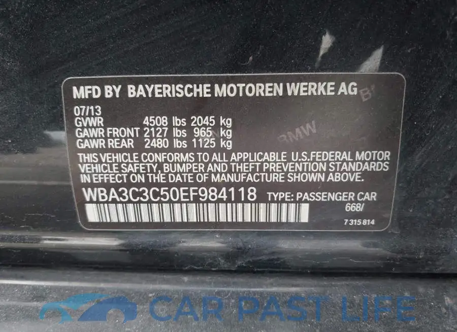WBA3C3C50EF984118# 9