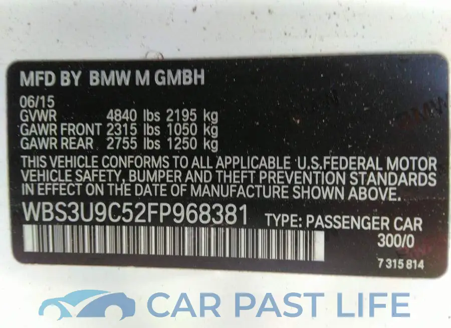 WBS3U9C52FP968381# 9