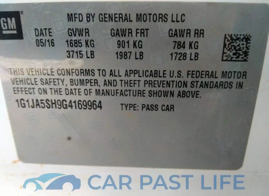 1G1JA5SH9G4169964# 9