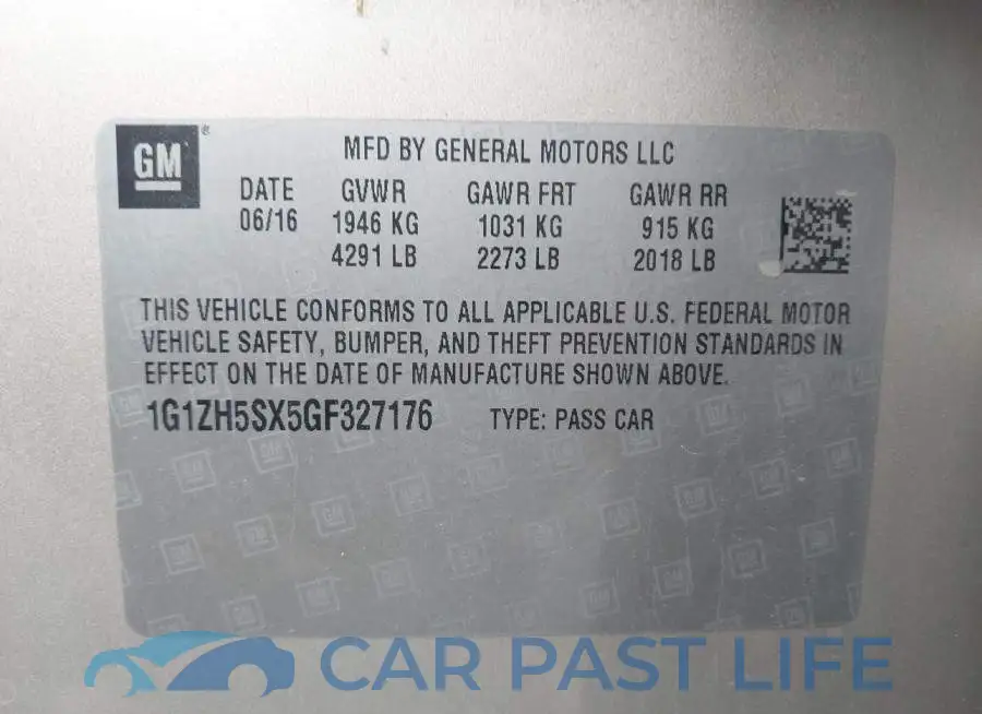 1G1ZH5SX5GF327176# 9