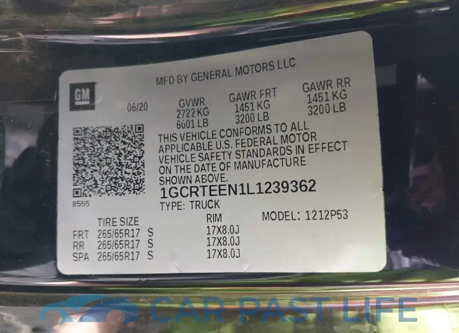 1GCRTEEN1L1239362# 9
