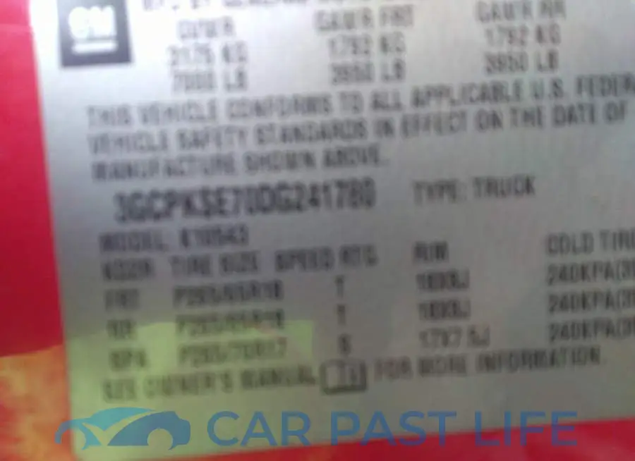 3GCPKSE70DG241780# 9