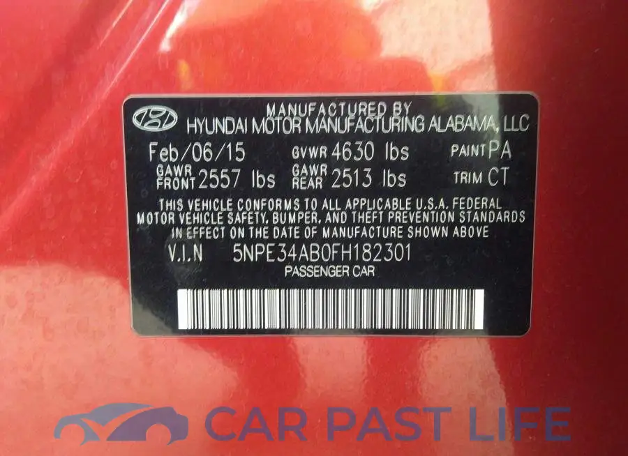 5NPE34AB0FH182301# 9