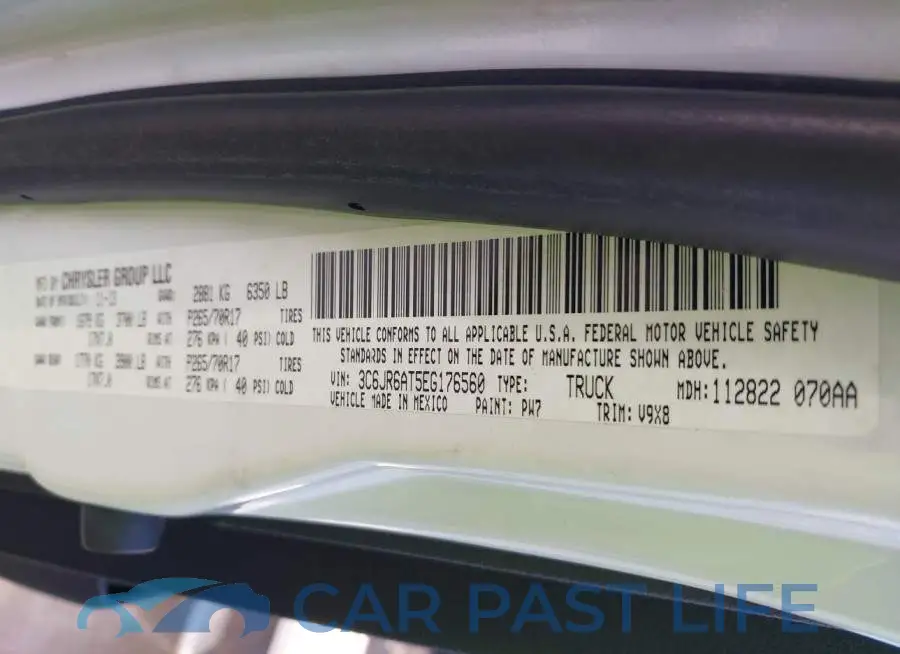 3C6JR6AT5EG176560# 9