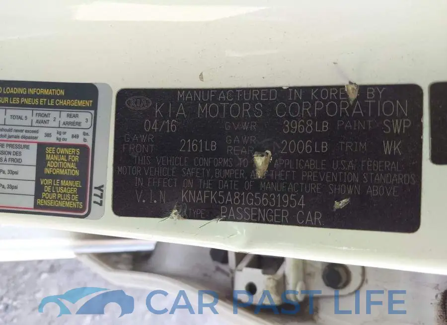 KNAFK5A81G5631954# 9