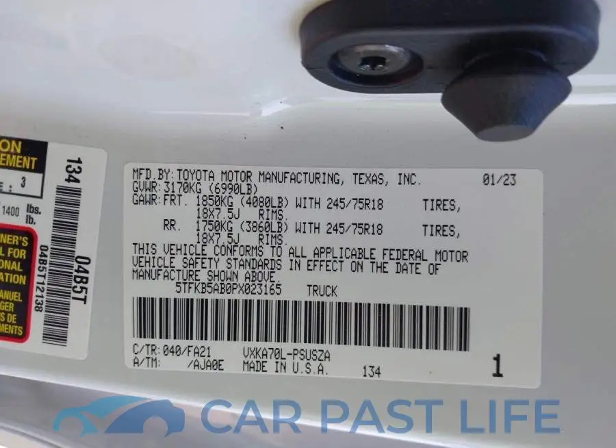 5TFKB5AB0PX023165# 9
