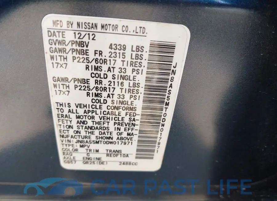 JN8AS5MT0DW017971# 9