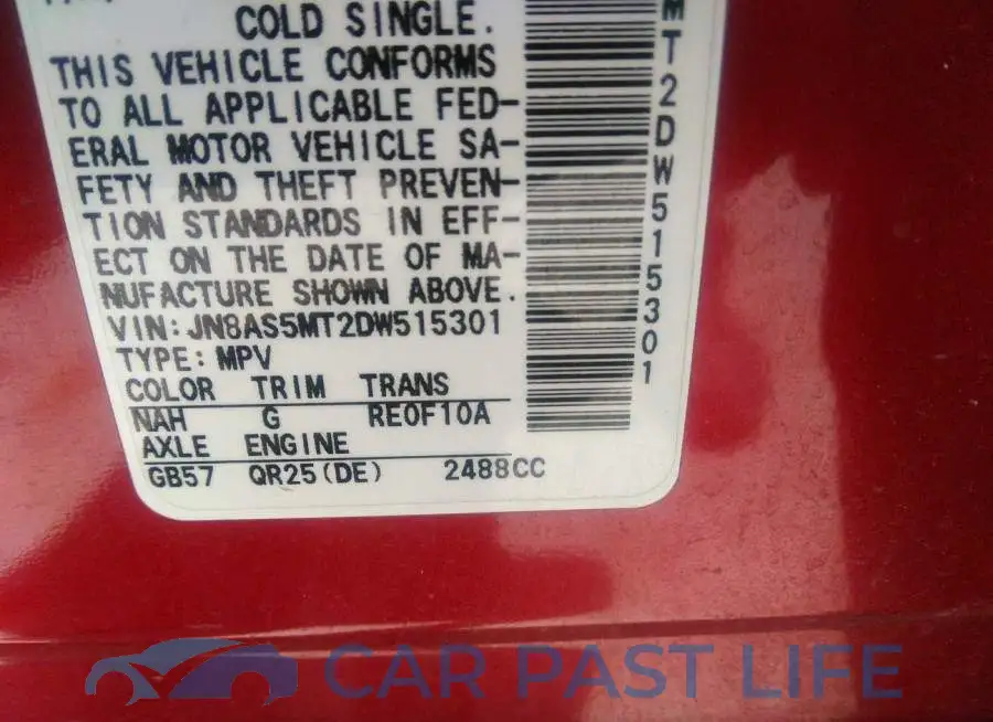 JN8AS5MT2DW515301# 9