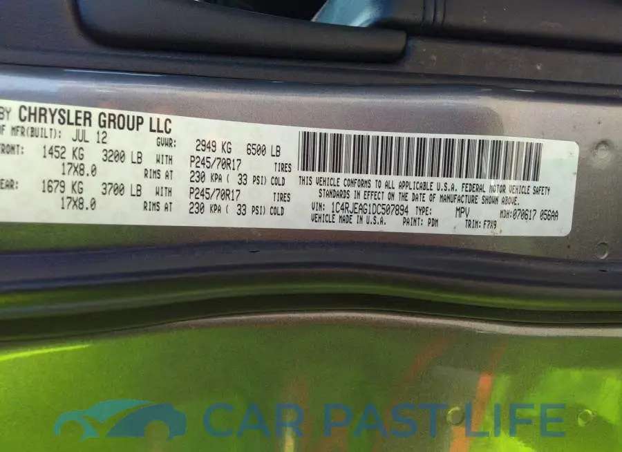 1C4RJEAG1DC507894# 9