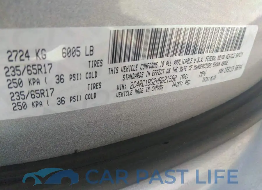 2C4RC1BG2HR621580# 9