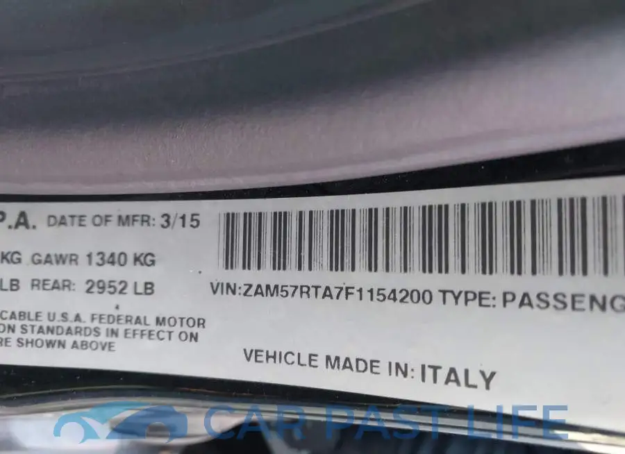 ZAM57RTA7F1154200# 9