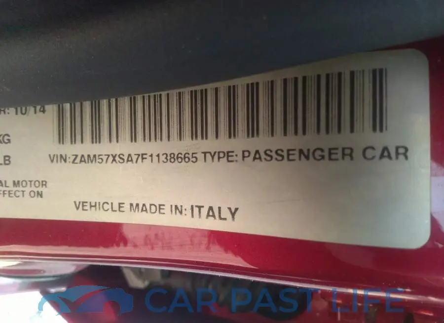 ZAM57XSA7F1138665# 9