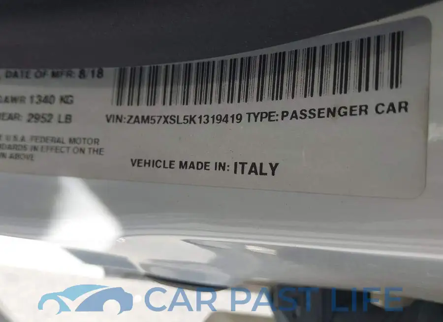 ZAM57XSL5K1319419# 9