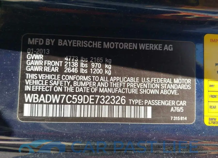 WBADW7C59DE732326# 9