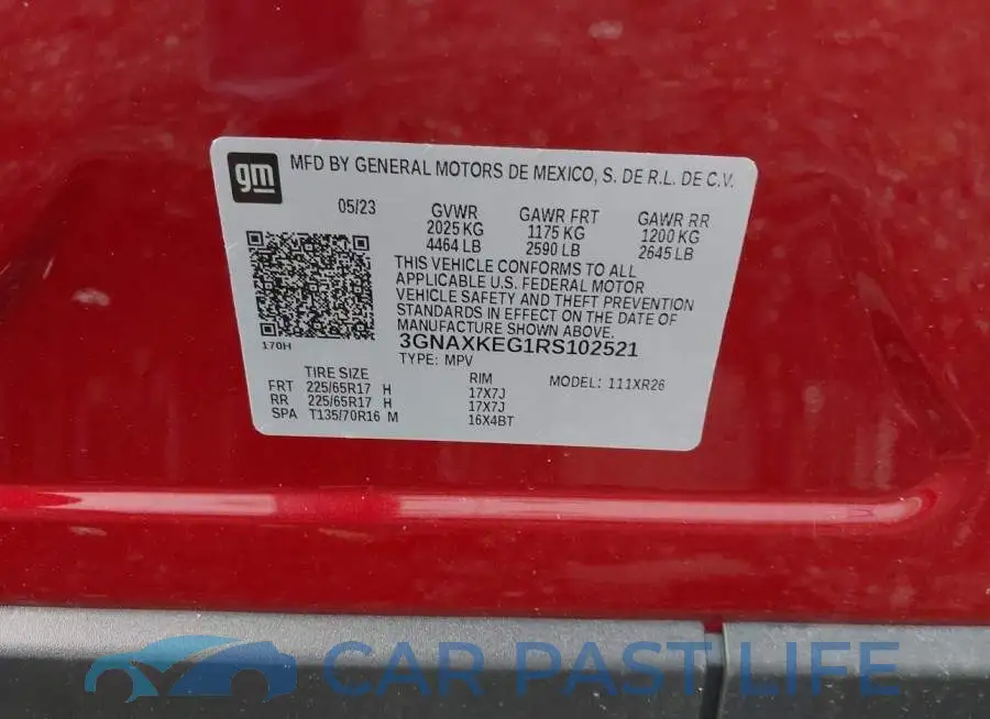 3GNAXKEG1RS102521# 9