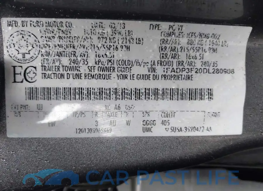 1FADP3F20DL280908# 9