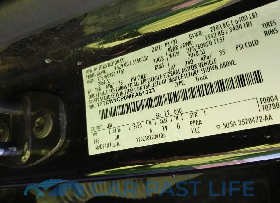 1FTEW1CP0MFA61323# 9
