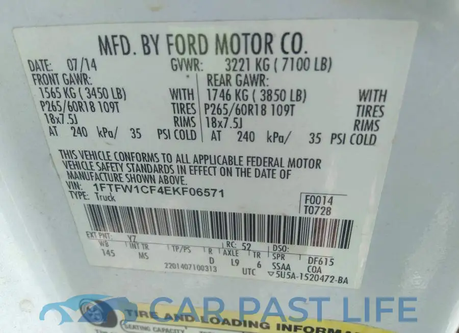 1FTFW1CF4EKF06571# 9