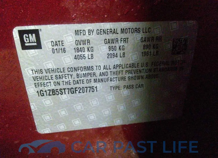 1G1ZB5ST7GF207751# 9