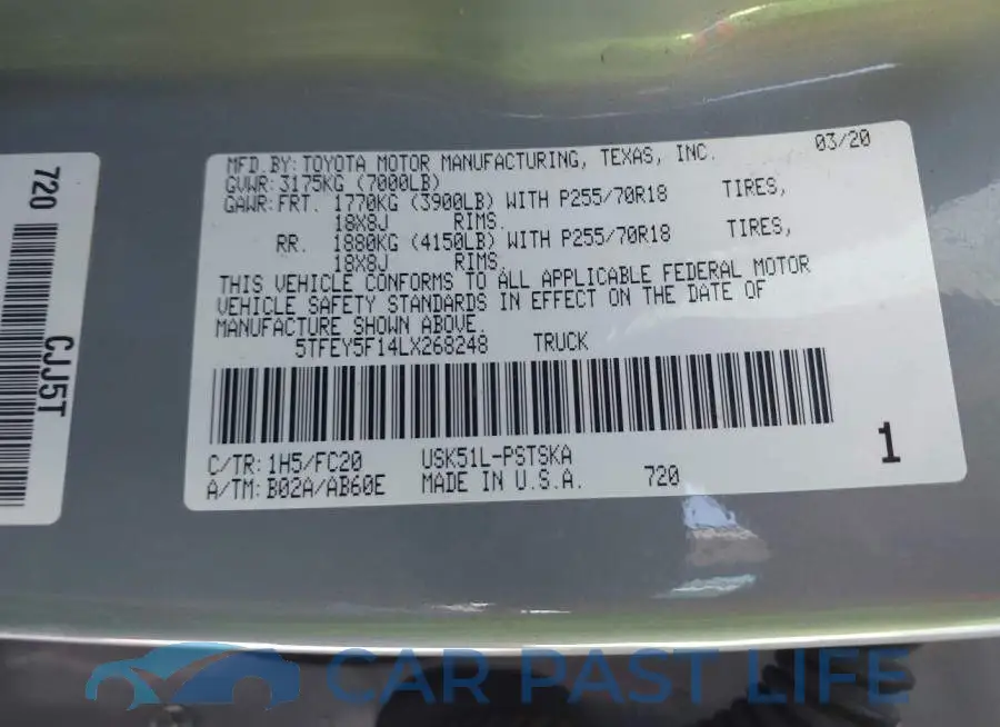 5TFEY5F14LX268248# 9