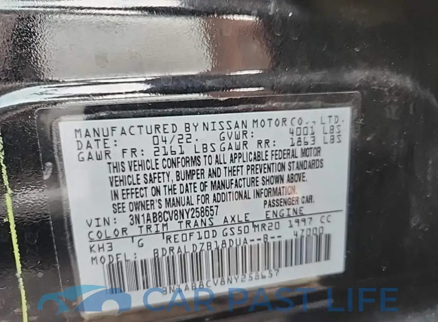 3N1AB8CV8NY258657# 8