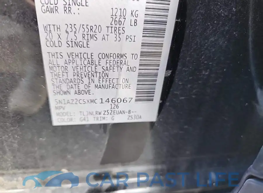 5N1AZ2CSXMC146067# 8