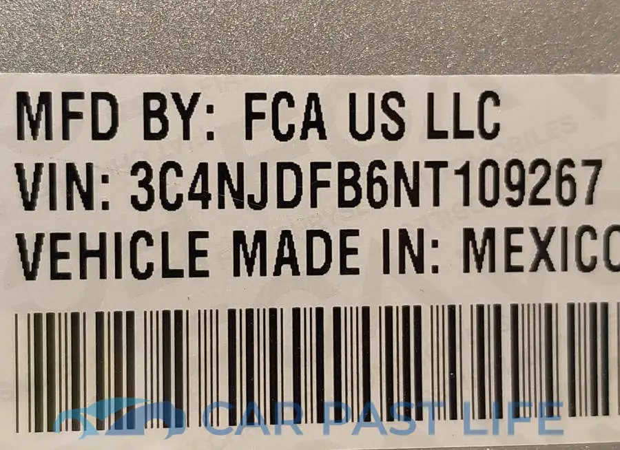 3C4NJDFB6NT109267# 9