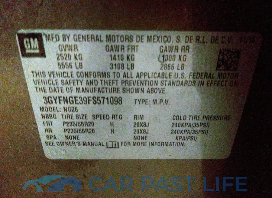 3GYFNGE39FS571098# 9