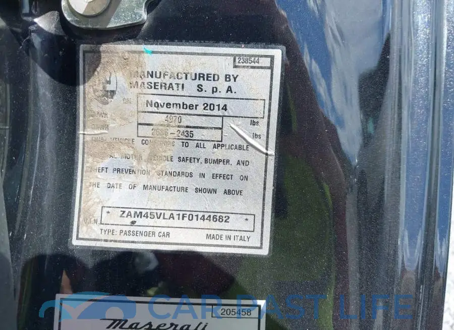 ZAM45VLA1F0144682# 9