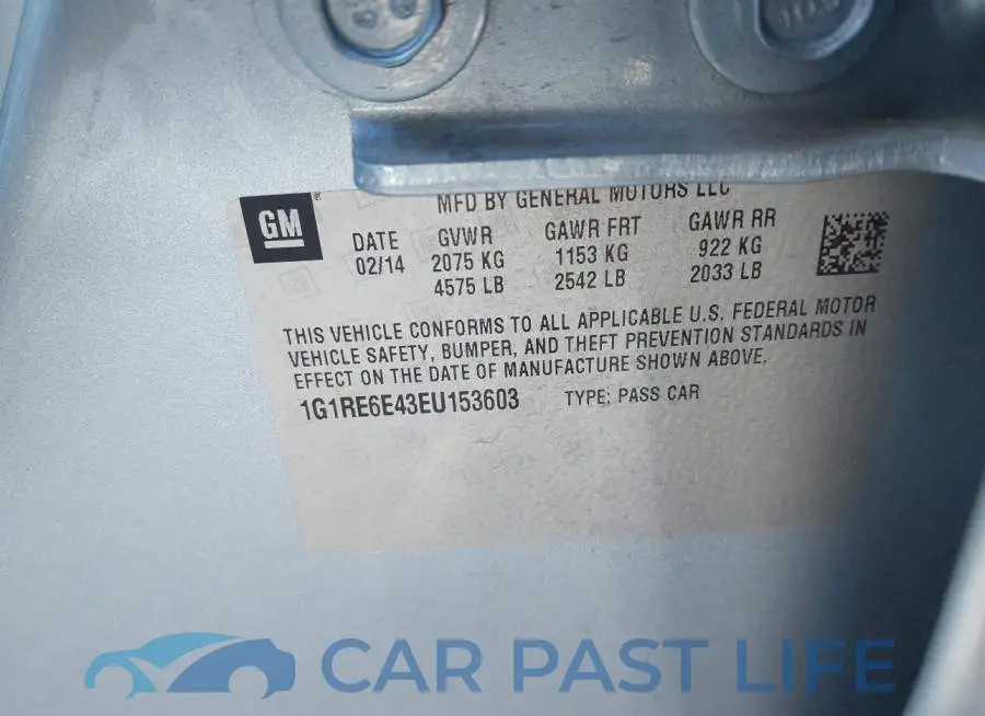 1G1RE6E43EU153603# 9