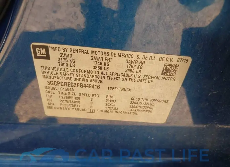 3GCPCREC3FG449416# 9