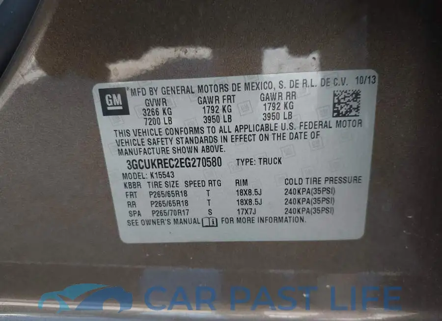 3GCUKREC2EG270580# 9
