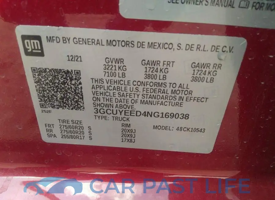 3GCUYEED4NG169038# 9
