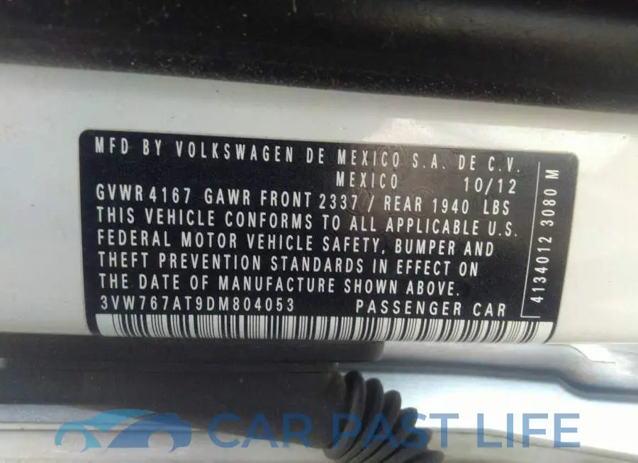 3VW767AT9DM804053# 9