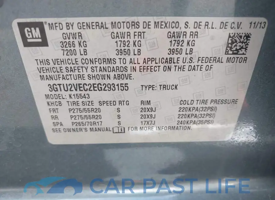 3GTU2VEC2EG293155# 9