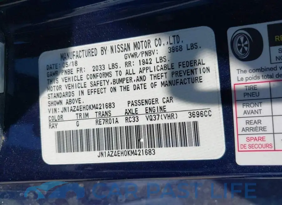 JN1AZ4EH0KM421683# 9